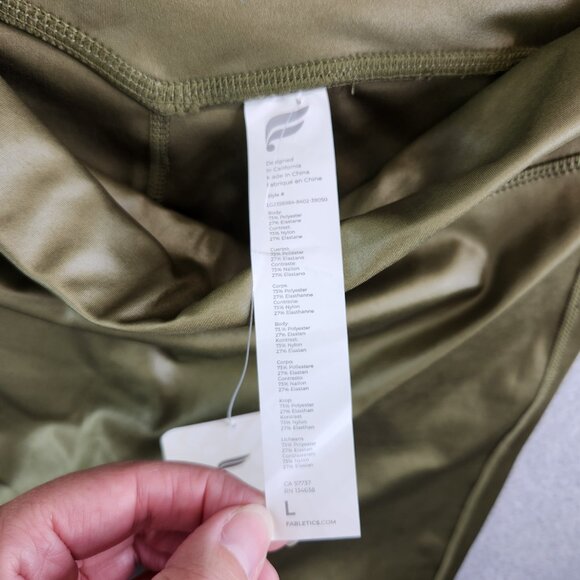 Fabletics Leggings Womens L Dark Moss Shine Anywhere Motion 365 High Waisted - Picture 9 of 14